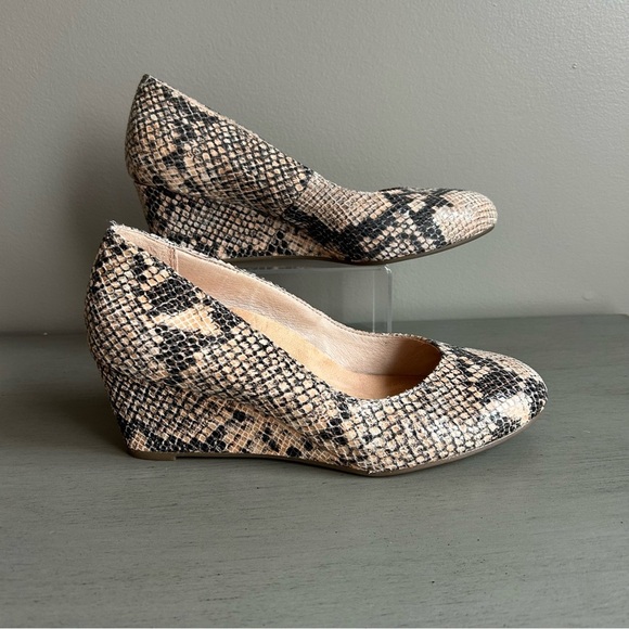 Vionic Antonia Orthaheel Leather Snakeskin Slip On Wedge Heels Shoes Women Sz 7 - Picture 8 of 14